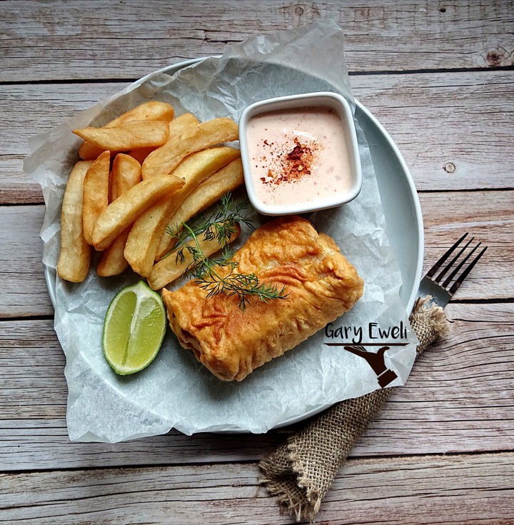 Fish chips, food
