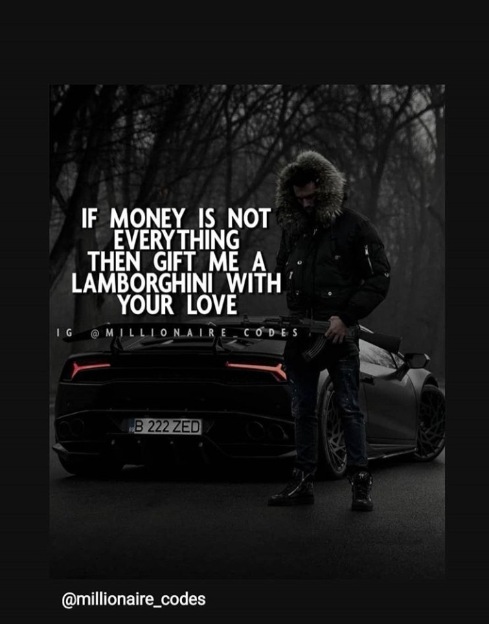 Money is luxury