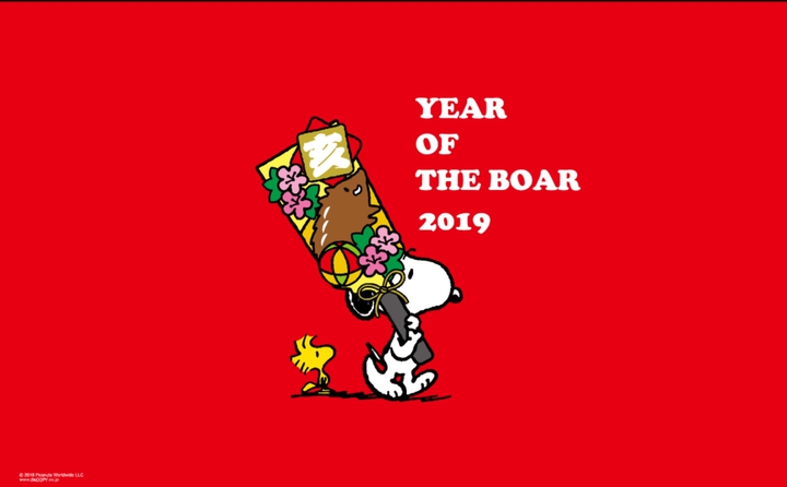New Year's  Snoopy & Woodstock (wide vsn)