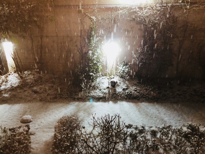 snowing