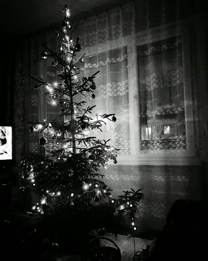 black christmas tree