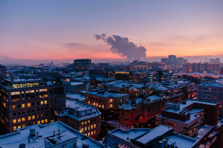 buildings during golden hour