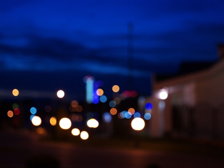 the lights of the city