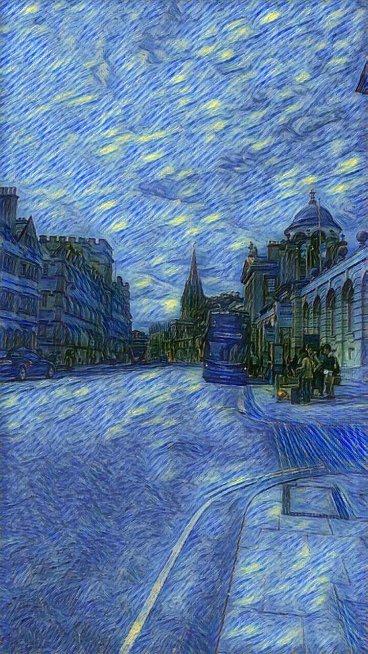 street with van gogh style
