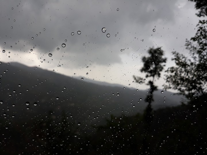 rain in street