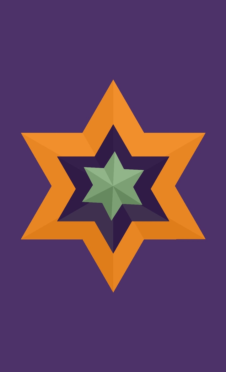 Purple orange star