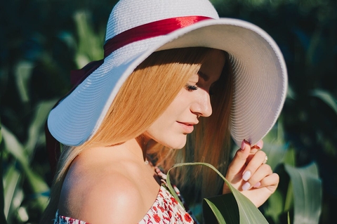 girl in the field