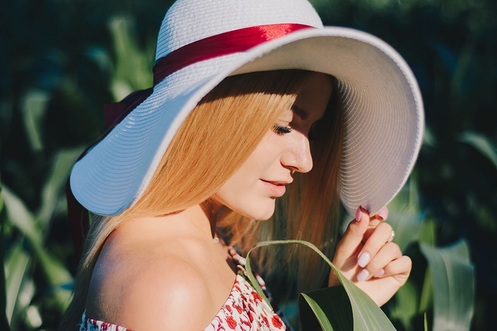 girl in the field