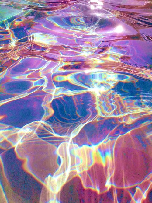 iridescent water