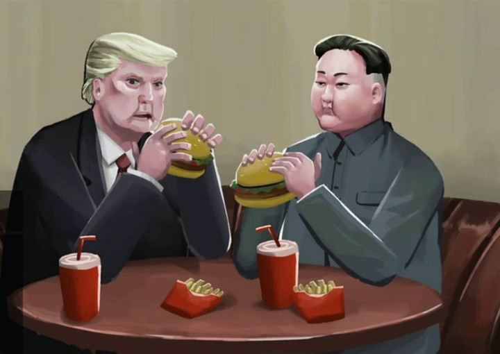 At the table