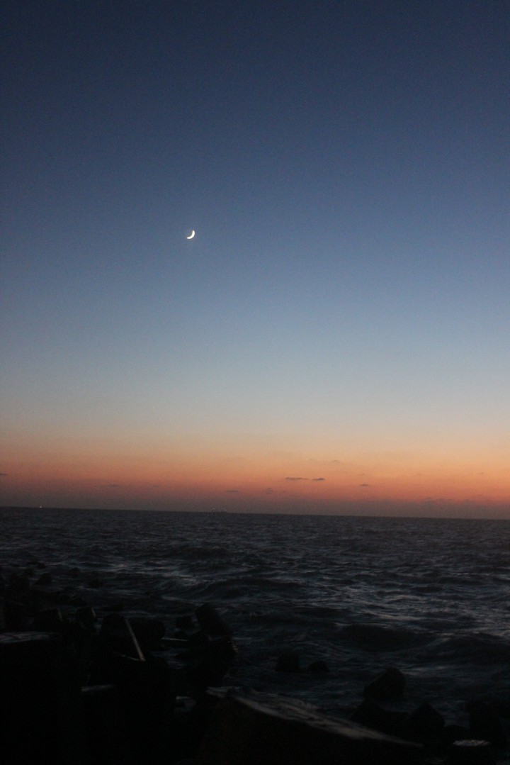 The beach embraces the sky