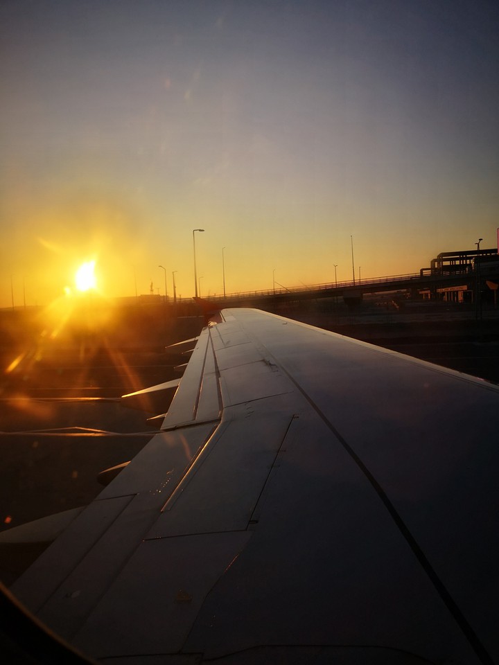 Sunset in plane...