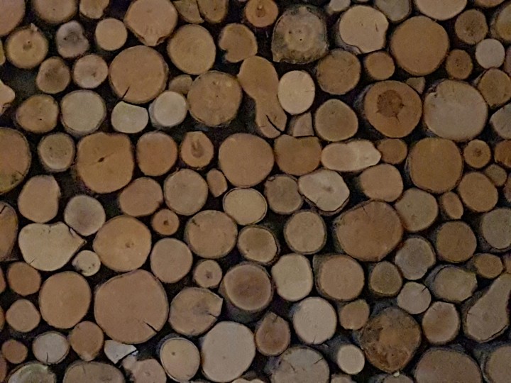 Wood stacked.