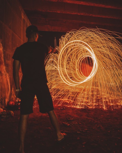 тапети fire, night