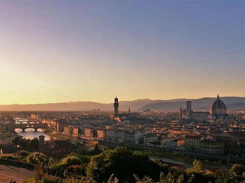 a beautiful florence sunset
