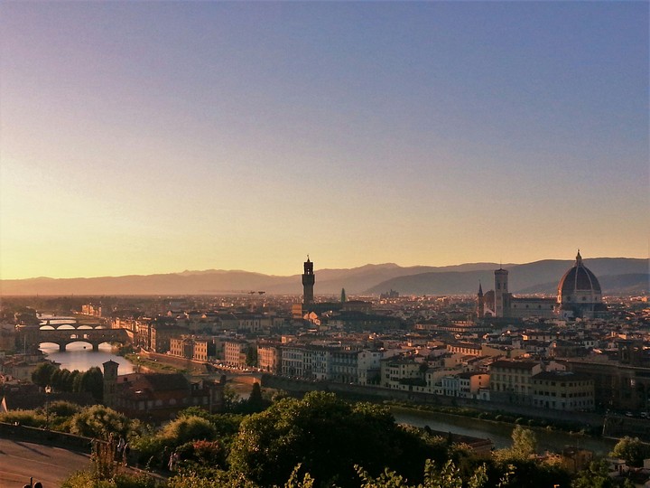 a beautiful florence sunset