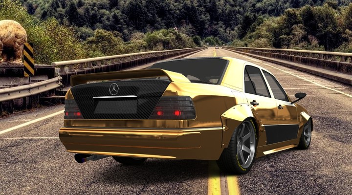w124 gold-carbone