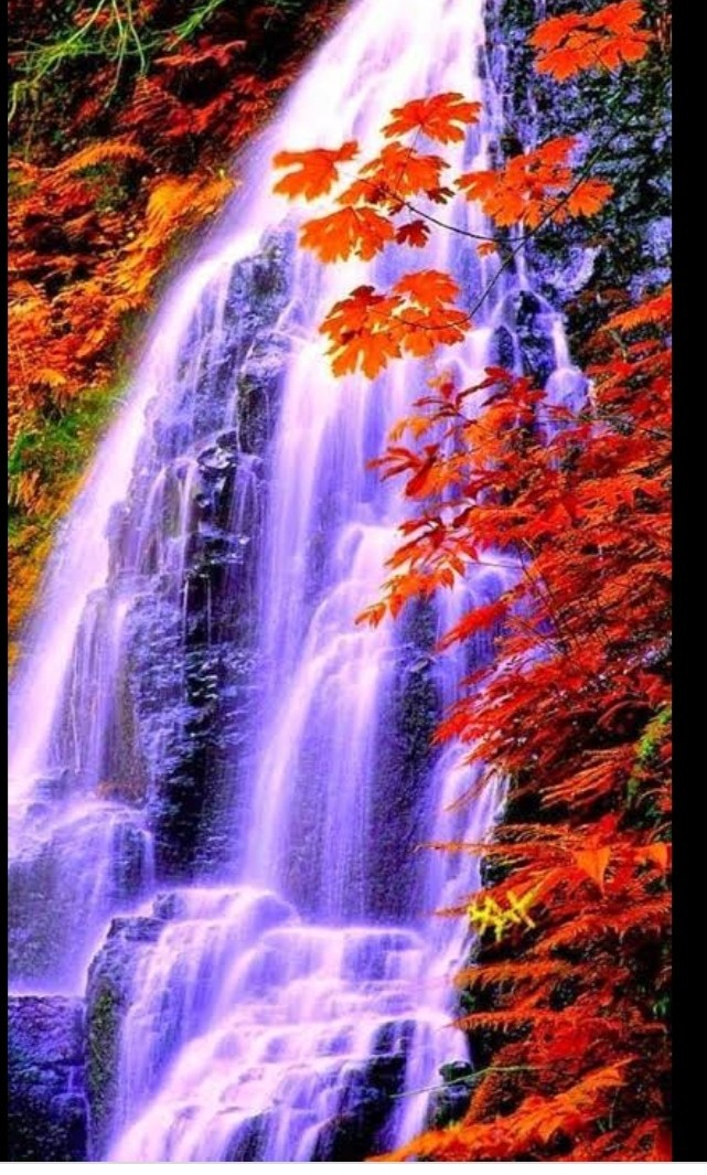 purple waterfall