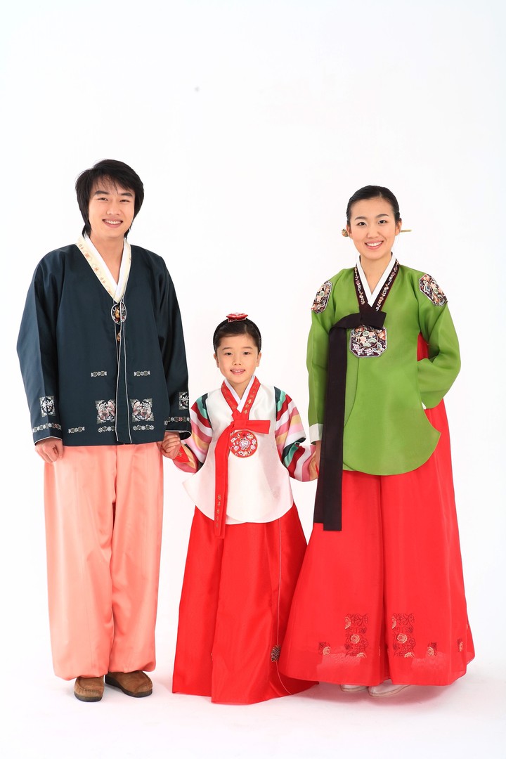 Family in Korean Dress