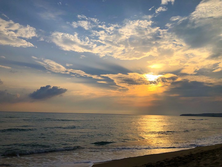 Sunset.