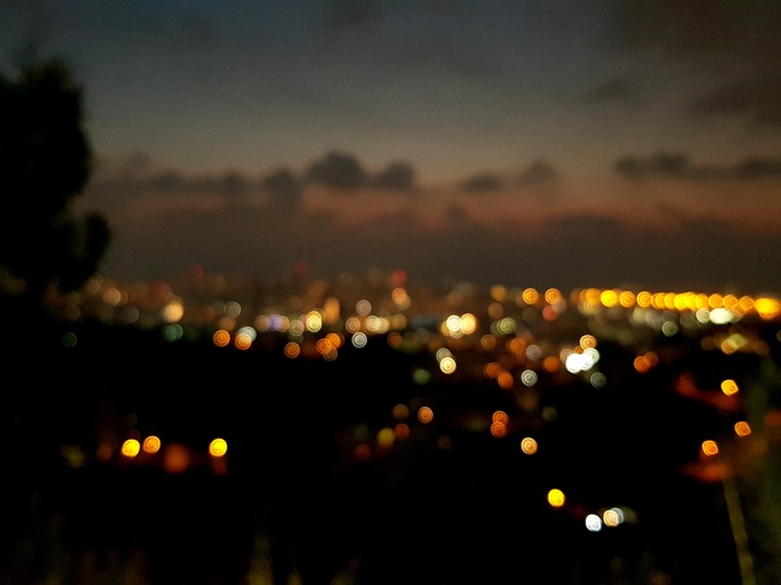 blur image of a city