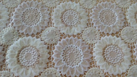 crochet, textile wallpapers