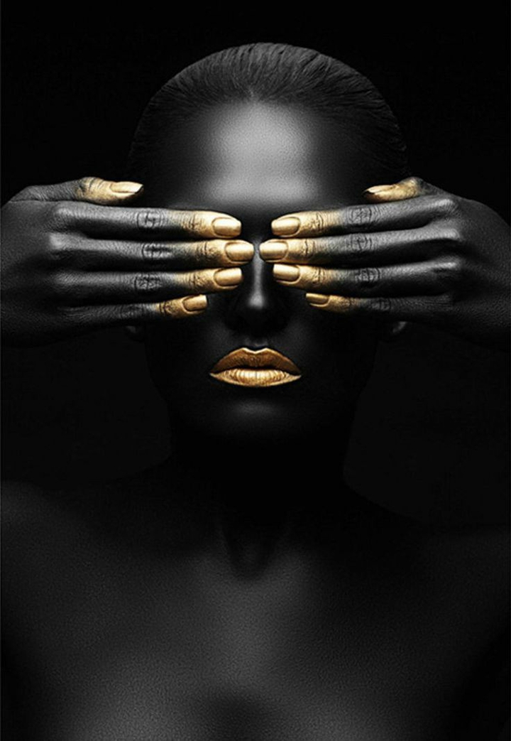 gold and black