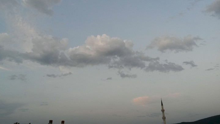 clouds with minaret