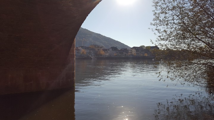Heidelberg under the old bridge