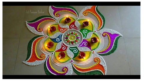 *Nice rangoli*