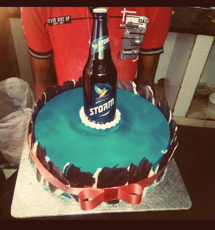 beer bottle cake
