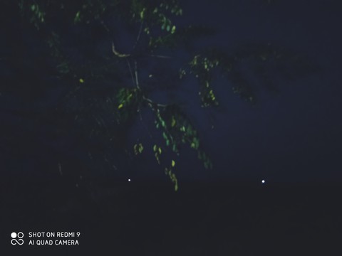 night in village