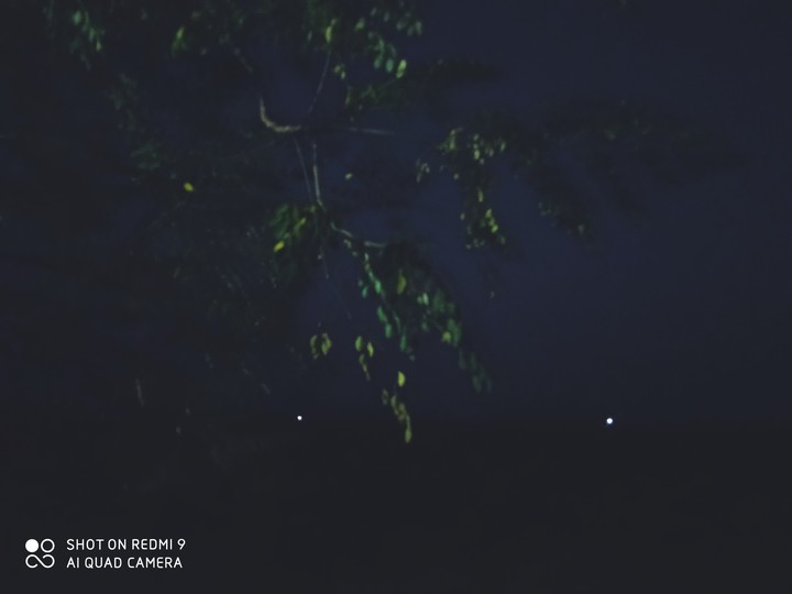 night in village
