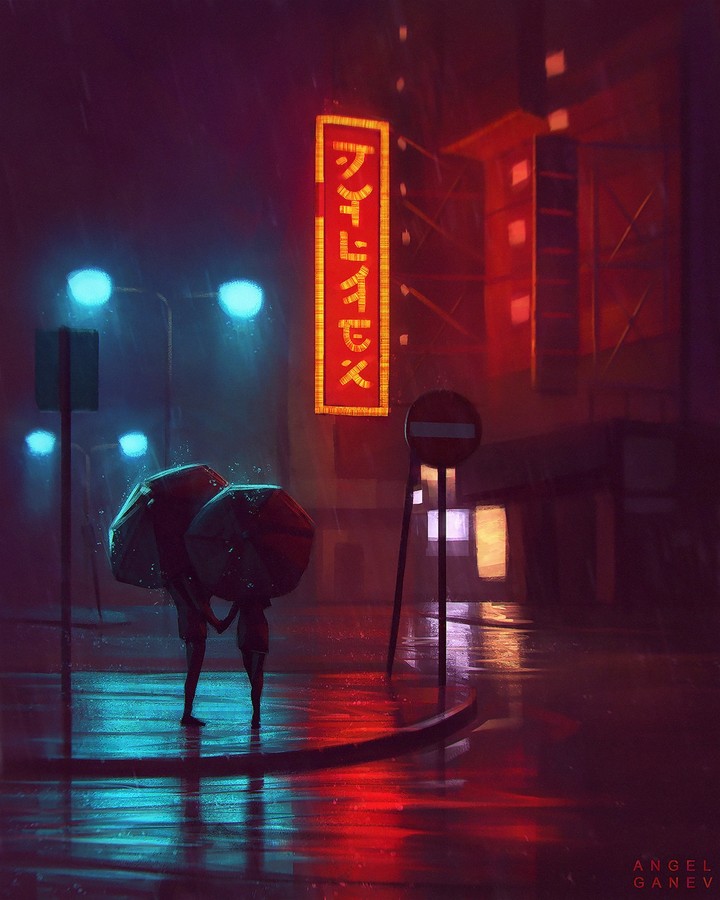 encuentro nocturno by Angel Ganev
