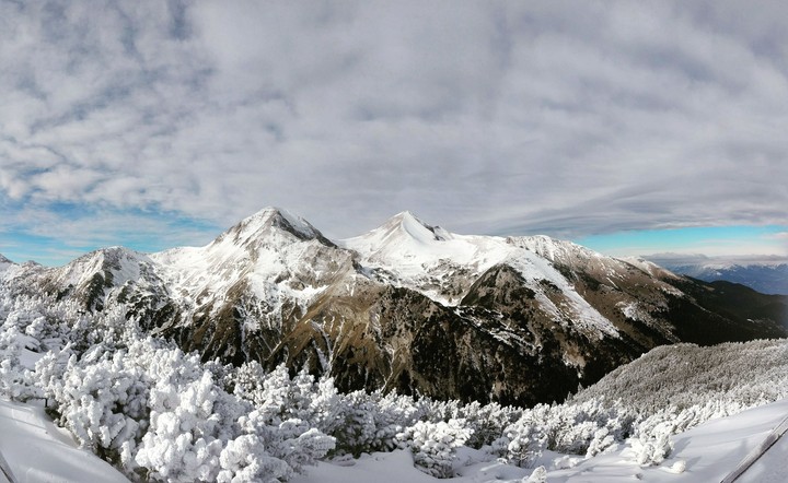 beautiful winter panorama in Bansko mountains
