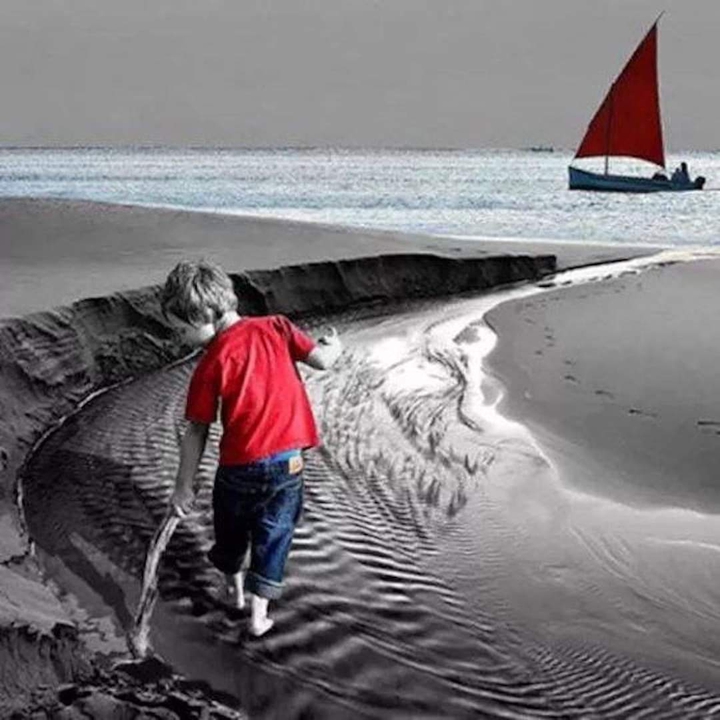 a little boy.... went to sea.......
