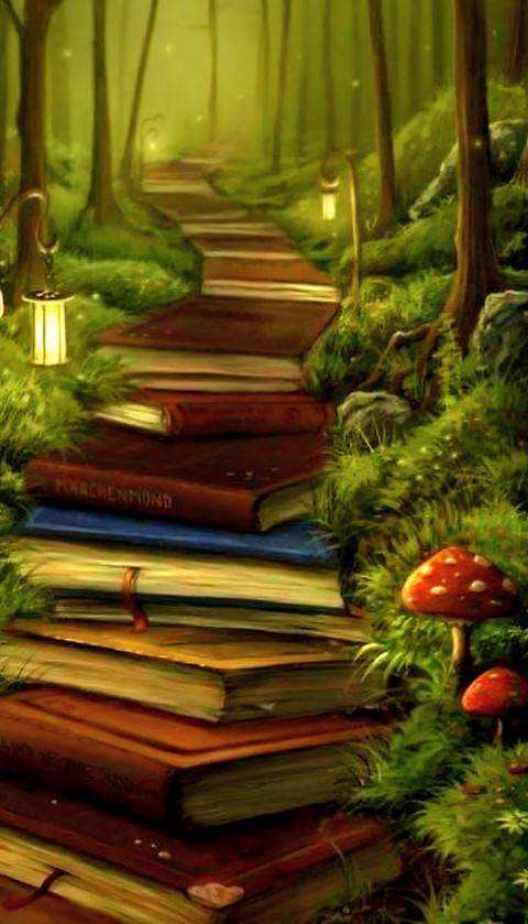 hình nền book, forest