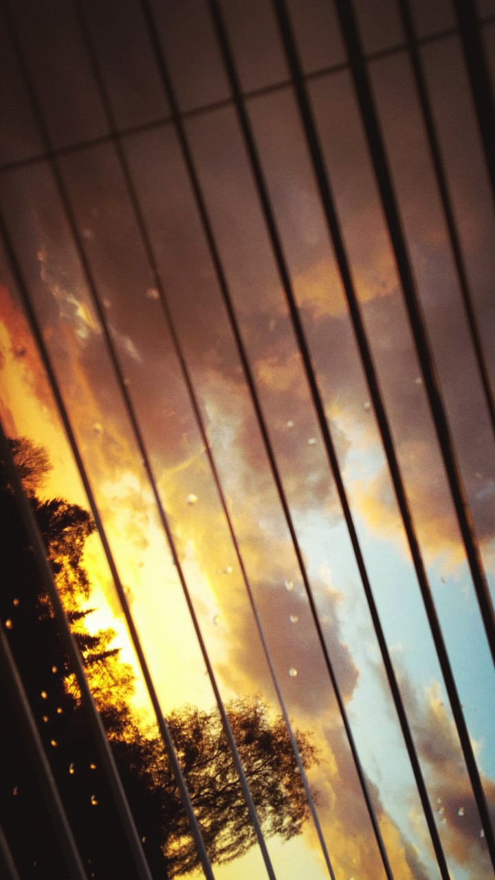 Window and sunset