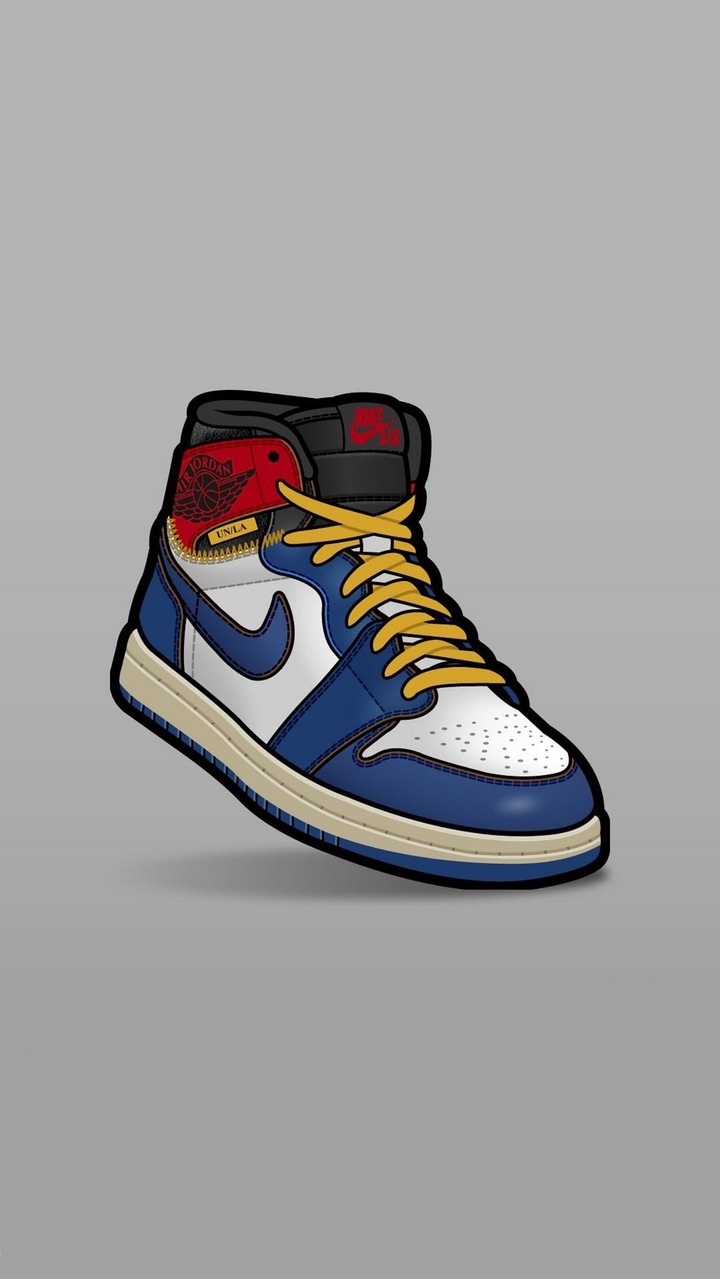 Nike Jordan 1 Retro High Union Los Angeles Blue Toe