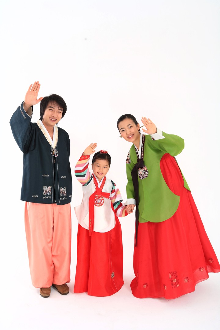 Family in Korean Dress