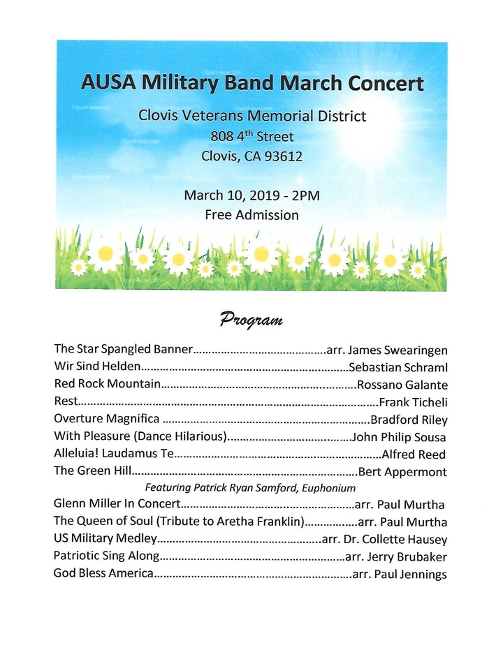 march 2019 concert flier