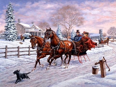 Horses and sleds.. drive