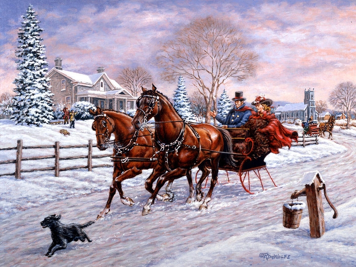 Horses and sleds.. drive