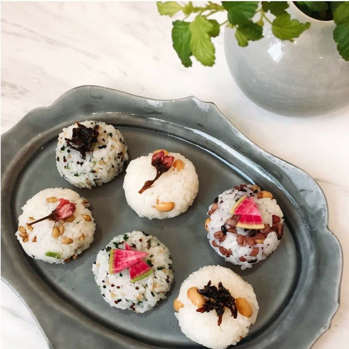 assorted omusubi rice balls