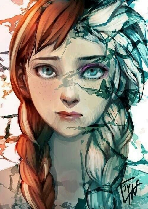 Anna/Elsa contrast