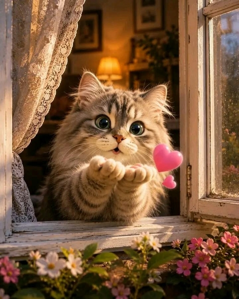 тапети felidae, heart