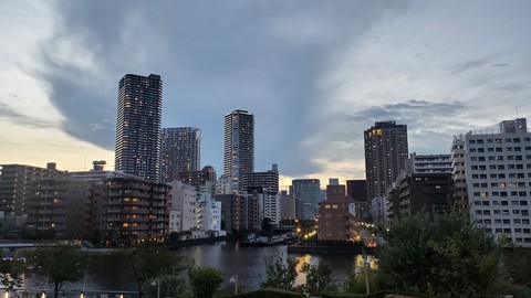 sunset in Tokyo