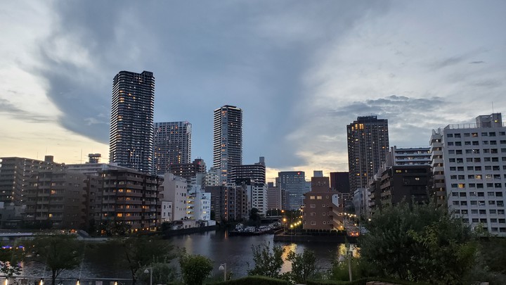 sunset in Tokyo
