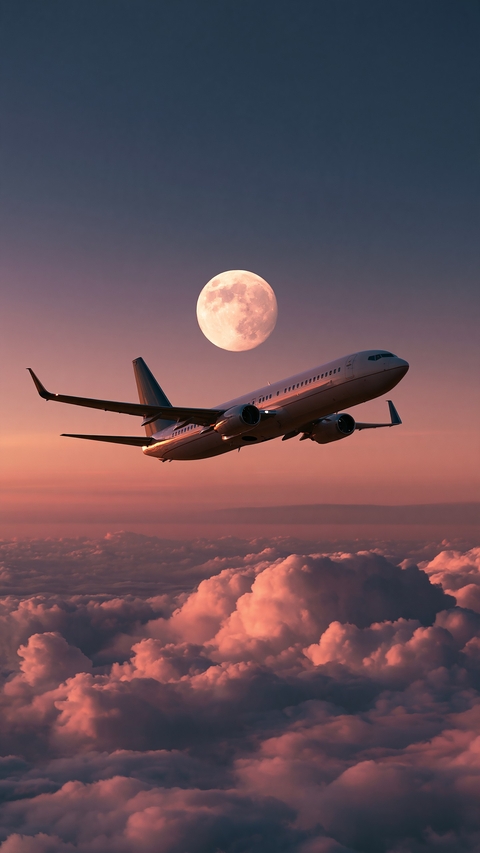 wallpaper cloud, airliner