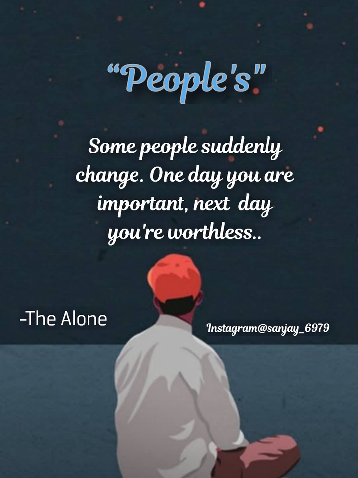 some people suddenly changed